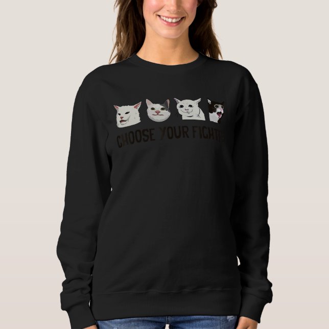 Sudadera Elija a su gato luchador (Anverso)