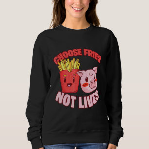 Sudadera Elija Fries No Vive Cerdo Vegan
