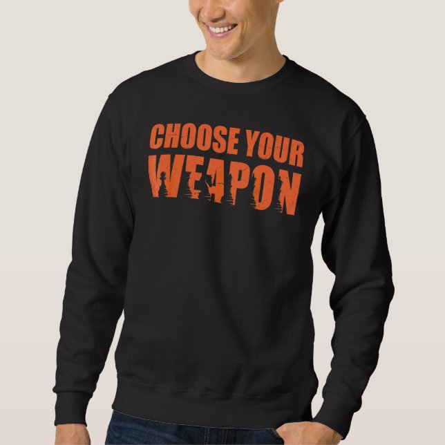 Sudadera Elija su arma de ajedrez Costume ajedrez Appa (Anverso)