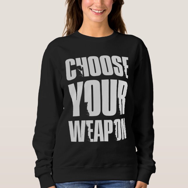 Sudadera Elija su arma de ajedrez Costume ajedrez Appa (Anverso)