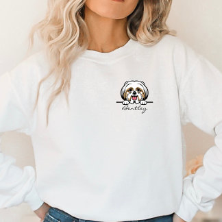 Sudadera Elija su Ilustracion de nombre de perro de la raza