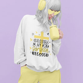 Sudadera Elije el amarillo de la fe cristiana bendecida