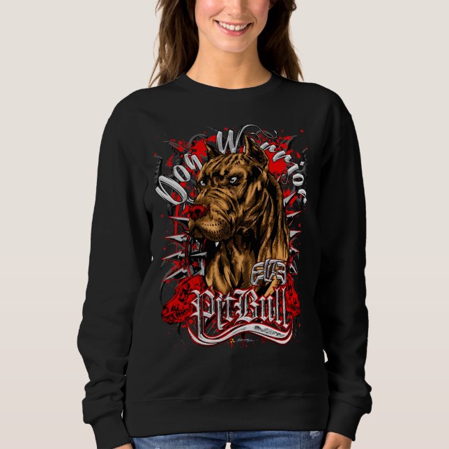 Sudadera Elite Pitbull Dog Warrior (Anverso)