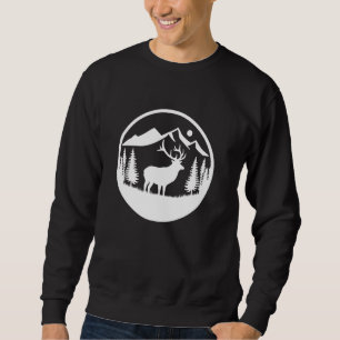 Sudadera Elk Deer Silhouette Naturaleza silvestre Deer H al