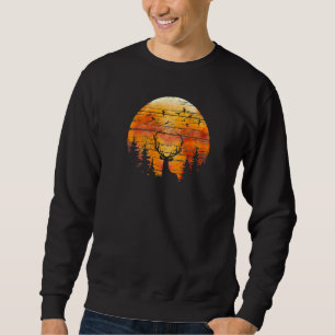 Sudadera Elk Wapiti En Las Montañas Woods Cam De Caza Salva