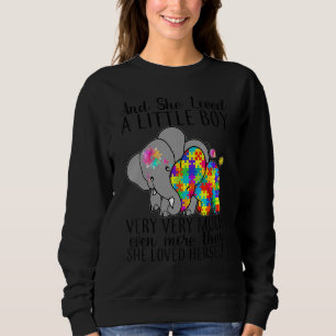 Sudadera Ella Amaba a un Niño Mucho Autismo Elefante A