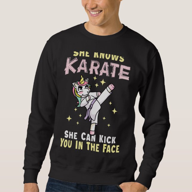 Sudadera Ella conoce a Karatefor Kick Boxers (Anverso)