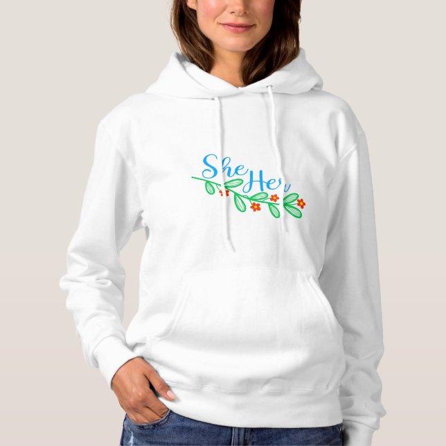 Sudadera Ella en flores (Anverso)