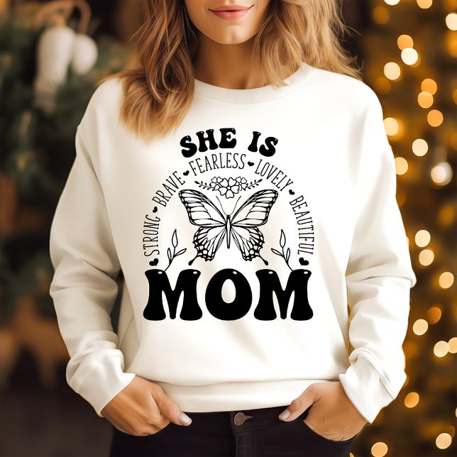 Sudadera Ella es fuerte, valiente (Subido por el creador)