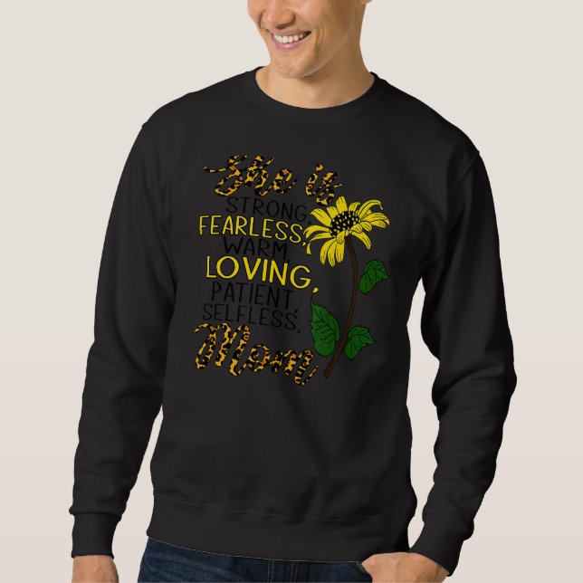 Sudadera Ella Es Fuertemente Fearless Cálida Queriendo Día  (Anverso)