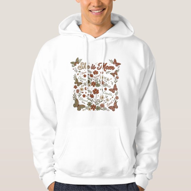 Sudadera Ella Es Mamá Fuerte Elegida Capaz (Anverso)