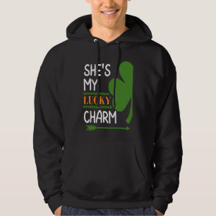 Sudadera Ella es mi amuleto de la suerte Trebol de la suert