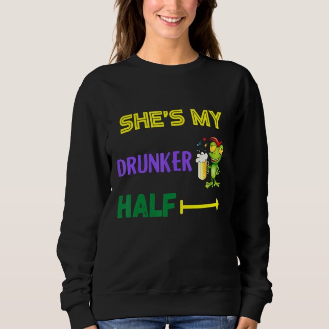 Sudadera Ella es mi mitad borracha (Anverso)