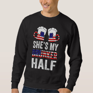 Sudadera Ella es mi pareja de cerveza beer bebeker que coin