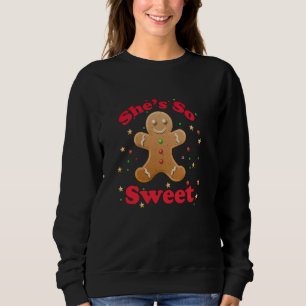 Sudadera Ella es tan dulce galletas divertidas parejas de N