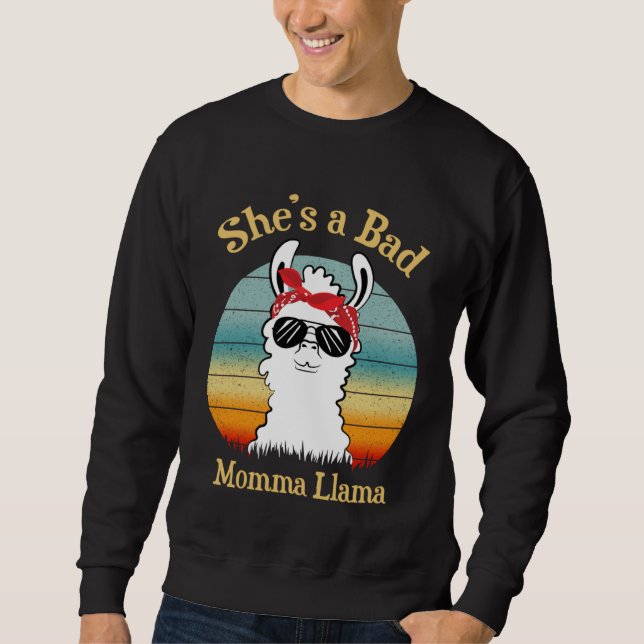Sudadera Ella es una llama mala mamá (Anverso)