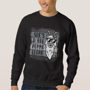Sudadera Ella es una mala llama mamá para mujeres animal re