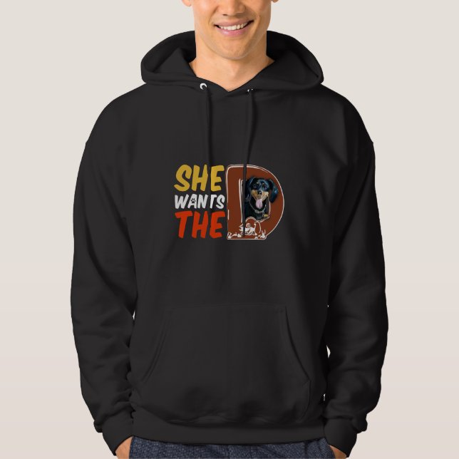 Sudadera Ella Quiere El D Dachshund (Anverso)
