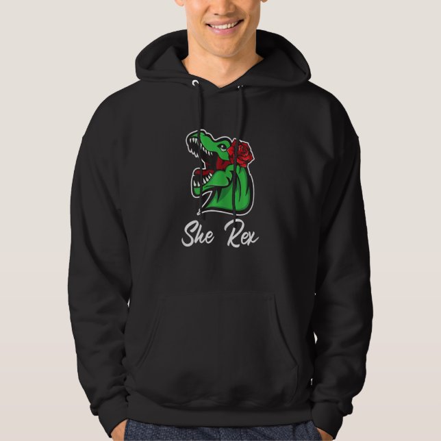 Sudadera Ella Rex Cute Dinosaur Reptile Animal Graphic (Anverso)