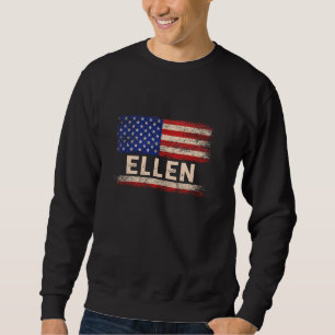 Sudadera Ellen Nombre Shirt Ellen Nombre Bandera Americana