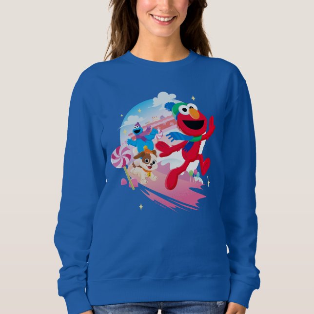 Sudadera Elmo, Tango y Cookie Monster | La mejor Navidad de (Anverso)