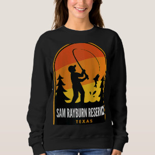 Sudadera Embalse de Sam Rayburn Texas Pescando Raglan