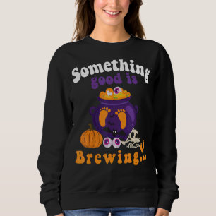 Sudadera Embarazo de Halloween Bebé revelar que algo bueno 