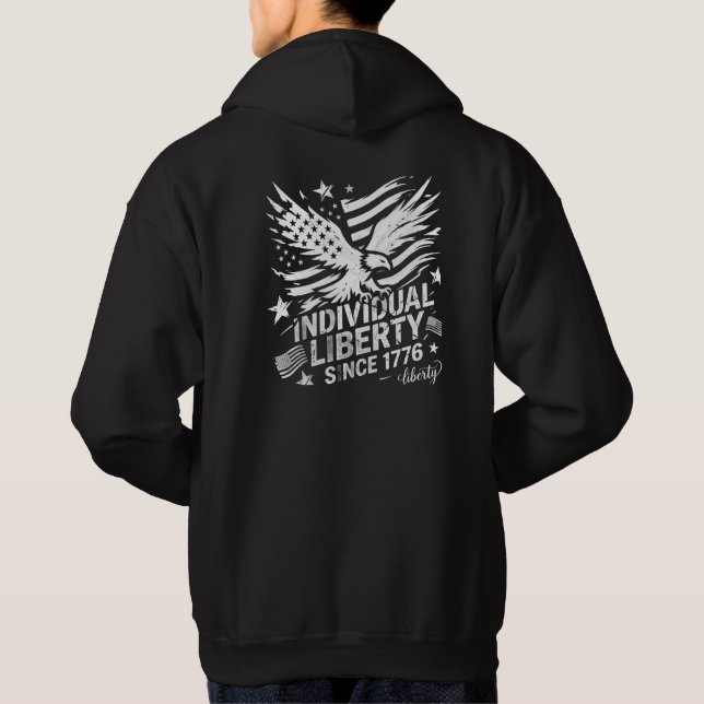 Sudadera Emblema angustiado del Día de la Independencia de  (Reverso)