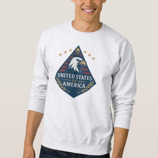 Sudadera Emblema de águila de la pirámide de los Estados Un (Anverso)