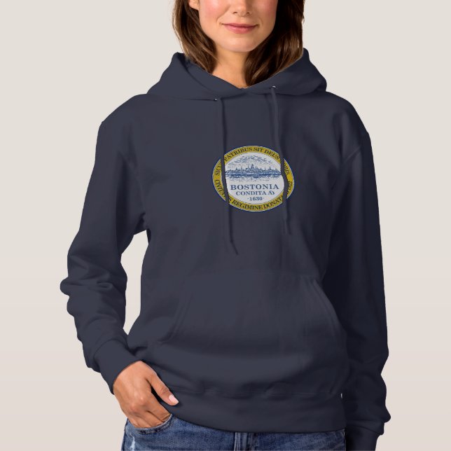 Sudadera Emblema de Boston, Massachusetts Hoodie (Anverso)