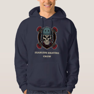 Sudadera Emblema de cráneo de tripulación de patinaje   Art