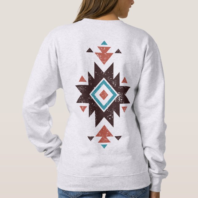 Sudadera Emblema de diamante boho (Reverso)