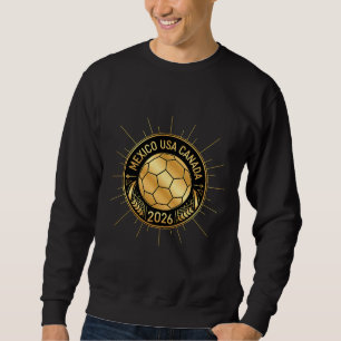 Sudadera Emblema de Fútbol Dorado 2026 México EUA Canadá