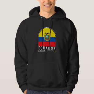 Sudadera Emblema de la bandera de Ecuador con estilo vintag