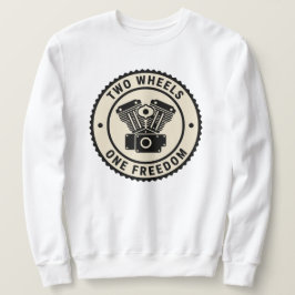 Sudadera Emblema de libertad de motor vintage de motociclet