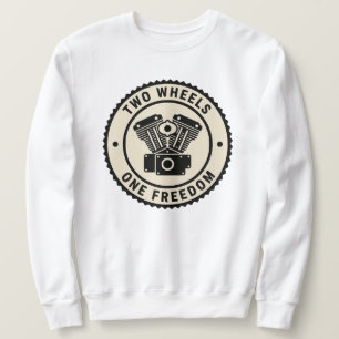 Sudadera Emblema de libertad de motor vintage de motociclet