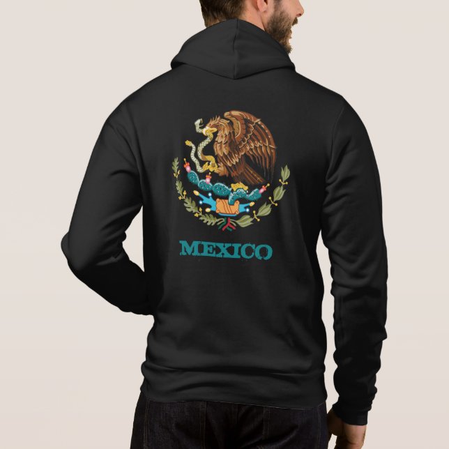 Sudadera Emblema de México y el águila mexicana, moda de ba (Reverso)