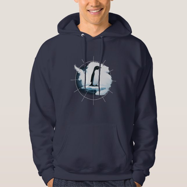 Sudadera Emblema de Pingüino de la Antártida – Diseño de Ex (Anverso)