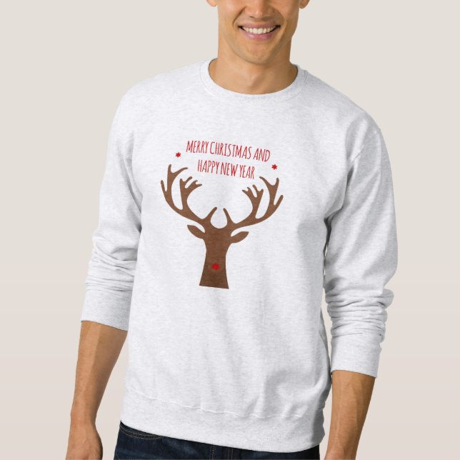 Sudadera Emblema de Reno Noel (Anverso)