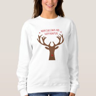 Sudadera Emblema de Reno Noel