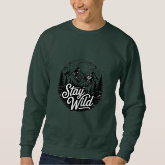 Sudadera Emblema de senderismo vintage de bosque montañoso