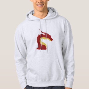 Sudadera emblema del dragón Guay rojo y amarillo simple
