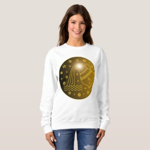 Sudadera Emblema del Zodiaco Acuario Símbolo Celestial Mí