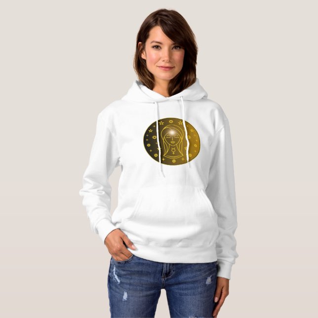 Sudadera Emblema del Zodiaco Virgo | Símbolo Celestial Míni (Anverso completo)