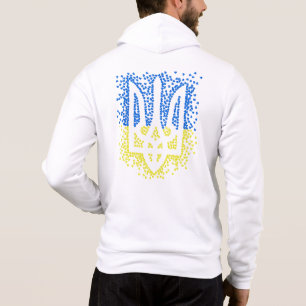 Sudadera Emblema ucraniano trident tryzub esparce corazones