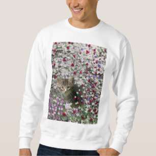 Sudadera Emma en flores II, pequeño gato gris del gatito