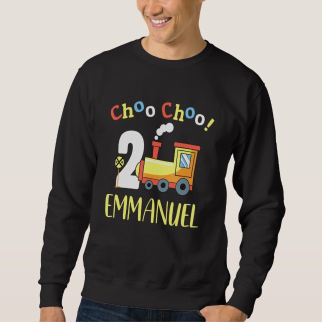 Sudadera Emmanuel Choo Choo Dos Tren Segundo Cumpleaños Tur (Anverso)