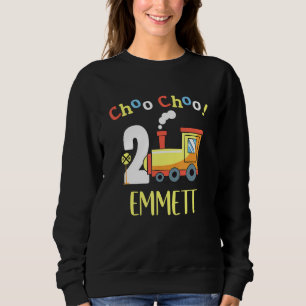 Sudadera Emmett Choo Choo Dos Tren Segundo Cumpleaños Turno