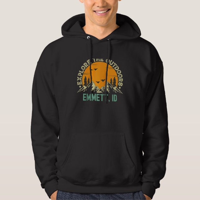 Sudadera Emmett Idaho Explora El Exterior Raglan Béisbol (Anverso)
