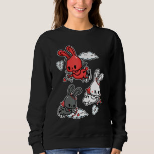 Sudadera Emo Angel Bunny Gótico suave Día de San Valentín P